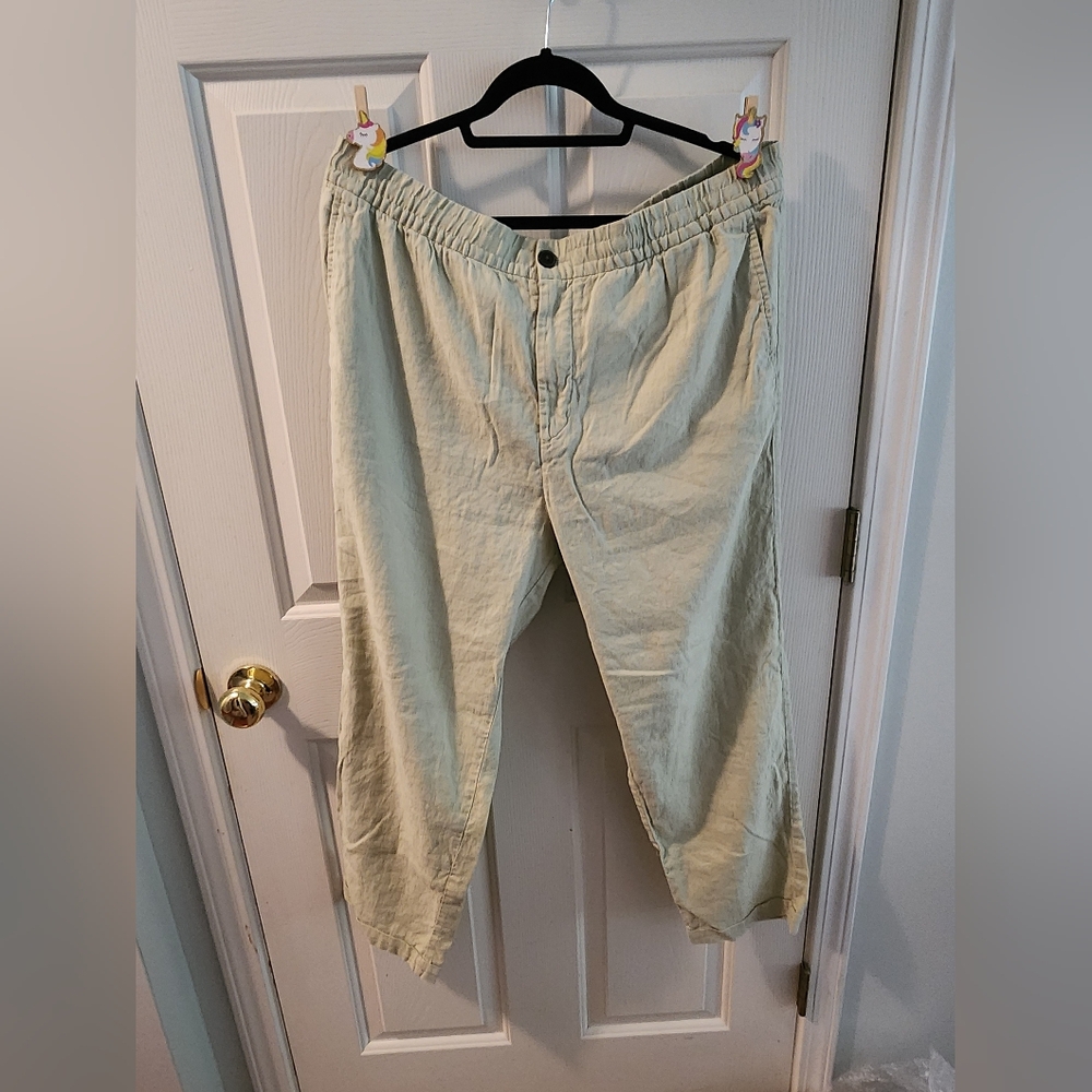 H&M Tan Chinos Relaxed Fit Cotton Blend